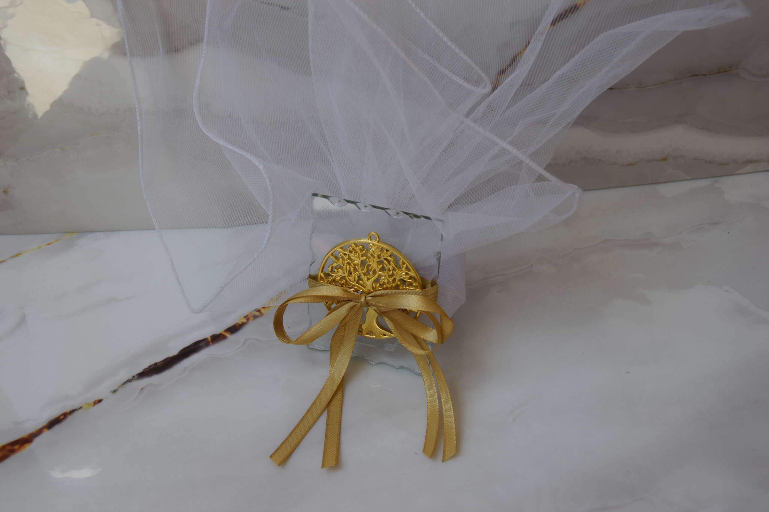 Μπομπονιέρα Γάμου Γυάλινη Κορνίζα με Δέντρο Ζωής - Image 3