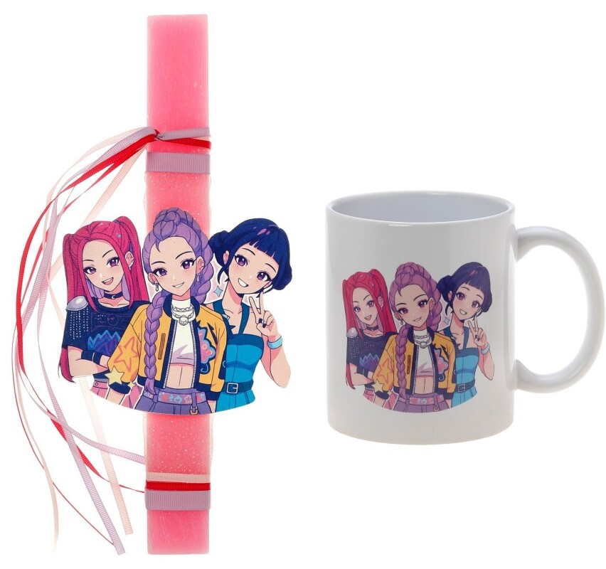 Πασχαλινό Σετ Huntrix: Αρωματική Λαμπάδα με Κούπα